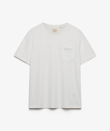 Classic Cotton Linen Pocket T-Shirt Image 6