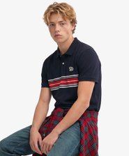 Vintage Stripe Jersey Polo Shirt