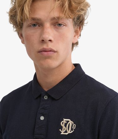 Vintage Stripe Jersey Polo Shirt Image 4