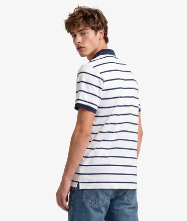 Crest Stripe Polo Shirt Image 5