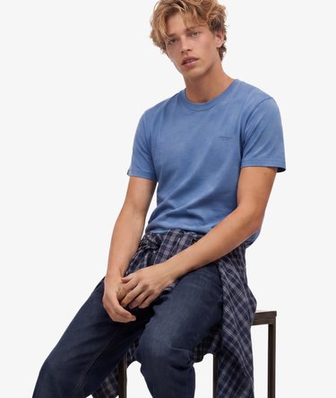 Essential Gesticktes Logo T-Shirt in schmaler Passform Image 2