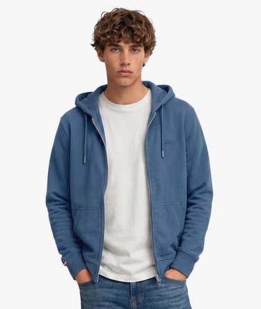 Essential Logo Hoodie met Rits Image 1