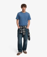 Athletic relaxed T-shirt met reli&euml;fopdruk