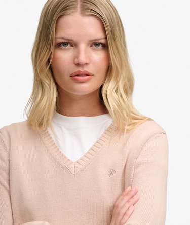 Washed V Neck Jumper Image 4