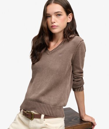 Vasket V-hals Sweater Image 2