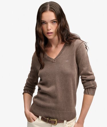Vasket V-hals Sweater Image 1
