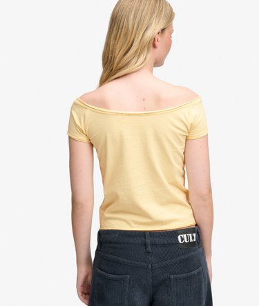 Graphic Bardot Short Sleeve Top Image 5