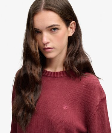 Pull Classic Knit Lav&eacute; Col Rond Coupe D&eacute;contract&eacute;e Image 4