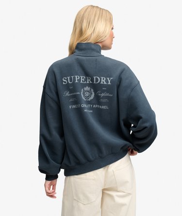 Luxe Casual Half Zip Sweatshirt Image 2