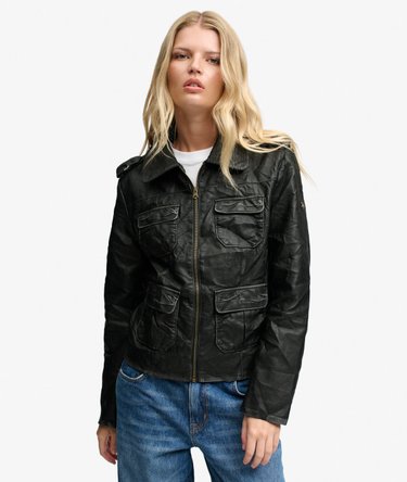 Chaqueta Angelina Faux Leather Corte Relajado Image 5