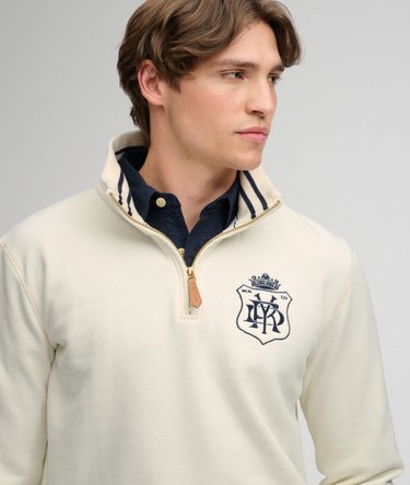 Gothic Varsity Half Zip Sweatshirt Image 4