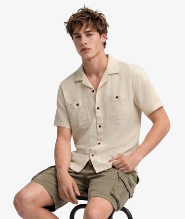 Camicia a Maniche Corte Texturizzata - The Merchant Store Image 4