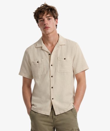 Camicia a Maniche Corte Texturizzata - The Merchant Store Image 1