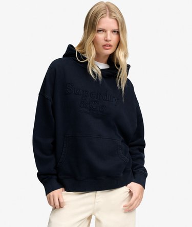 Company Logo Kapuzenpullover mit lockerer Passform Image 1