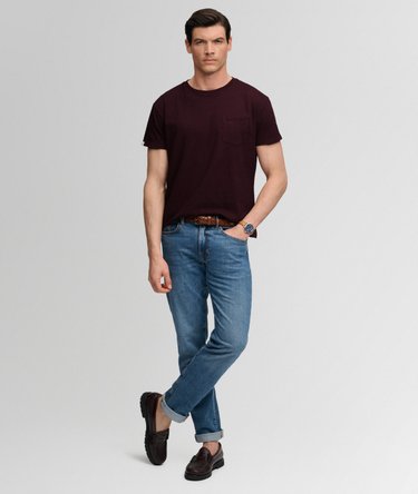 Classic Cotton Linen Pocket T-shirt Relaxed Pasvorm Image 3