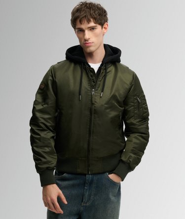 Hooded MA1 Bomber Jacket Image 5