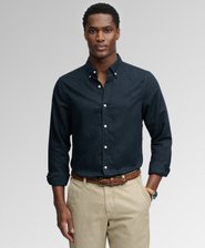 Chemise &agrave; manches longues en coton et lin