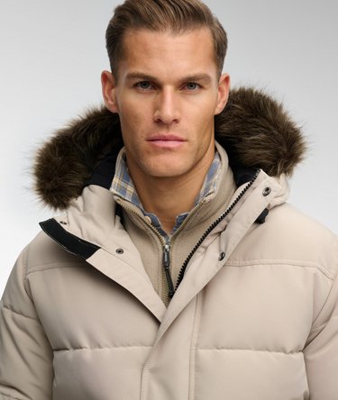 Everest Hooded Puffer Bomber Jacket Image 4