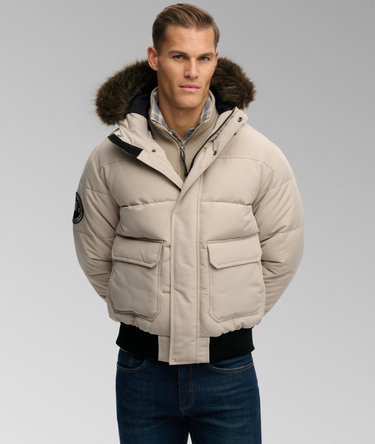 Everest Hooded Puffer Bomber Jacket Image 5
