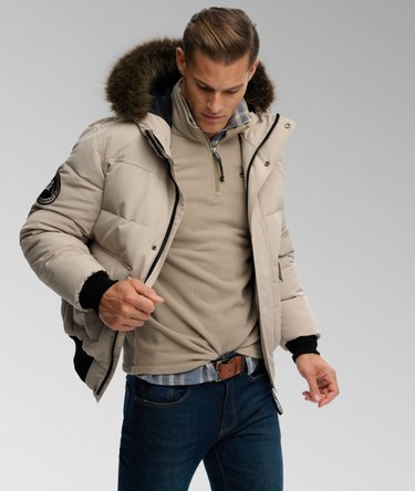 Everest Hooded Puffer Bomber Jacket Image 2