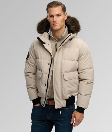 Everest Hooded Puffer Bomber Jacket Image 1