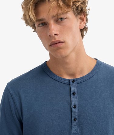 Slub-Henley-Shirt mit langen &Auml;rmeln Image 4