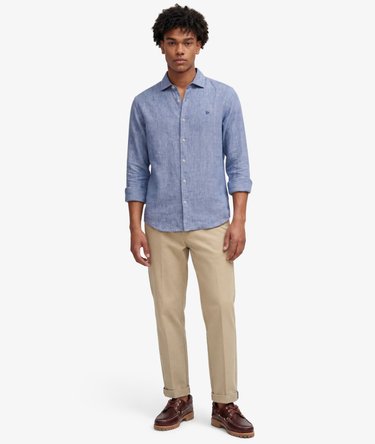 Riviera Long Sleeve Linen Shirt Image 3