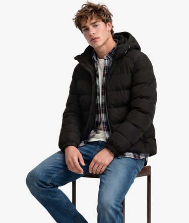 Hooded Sports Puffer Jacket Image 6