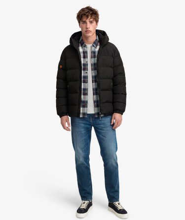 Hooded Sports Puffer Jacket Image 3
