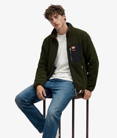 Vintage Retro Borg Fleece Jacket Image 2