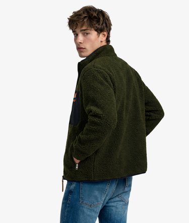 Vintage Retro Borg Fleece Jacket Image 5