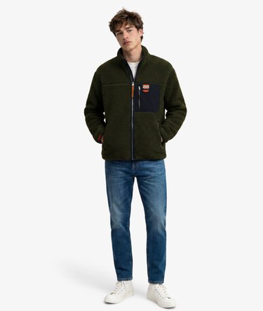 Vintage Retro Borg Fleece Jacket Image 3