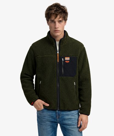 Vintage Retro Borg Fleece Jacket Image 1