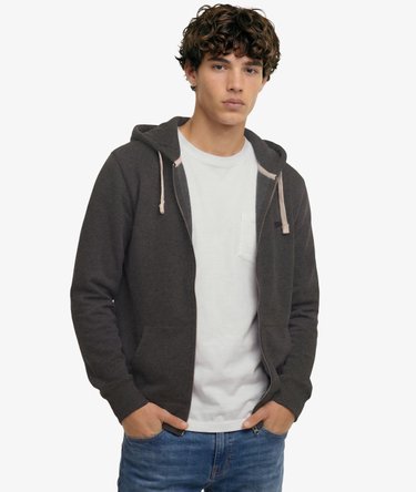 Monogram Embroidered Zip Hoodie Image 1