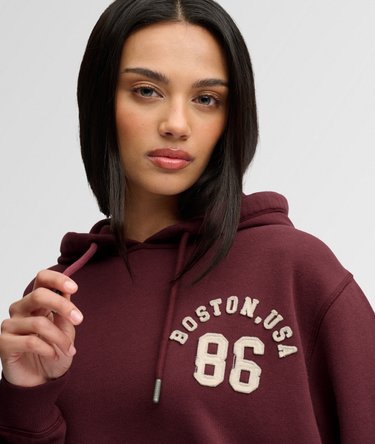 Athletic Essential Applique Crop-Hoodie Image 4