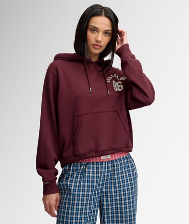 Athletic Essential Applique Crop-Hoodie Image 1