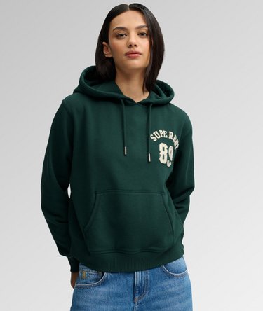 Athletic Essential Applique Cropped Hoodie Image 2