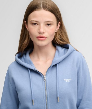 Sweat &agrave; capuche zipp&eacute; avec logo brod&eacute; Signature Image 4