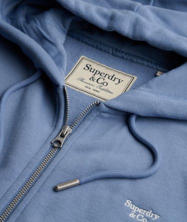 Sweat &agrave; capuche zipp&eacute; avec logo brod&eacute; Signature Image 6
