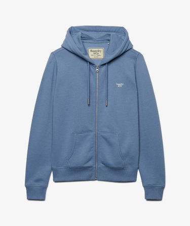 Sweat &agrave; capuche zipp&eacute; avec logo brod&eacute; Signature Image 7