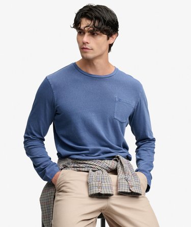 Cotton Linen Long Sleeve Pocket Top Image 2