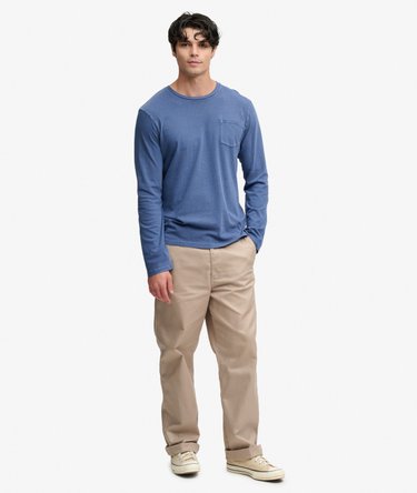 Cotton Linen Long Sleeve Pocket Top Image 3
