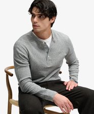 Mini Slub Waffle Long Sleeve Grandad Top