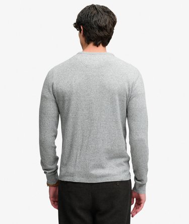 Mini Slub Waffle Long Sleeve Grandad Top Image 5