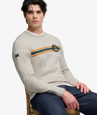 Sweat Outdoor Stripe Logo Coupe D&eacute;contract&eacute;e Image 2