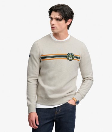 Sweat Outdoor Stripe Logo Coupe D&eacute;contract&eacute;e Image 1