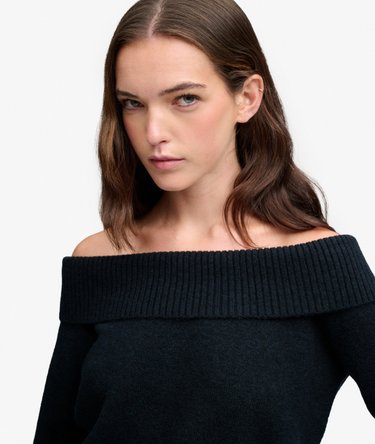 Jersey Bardot Knitted corte ajustado Image 4