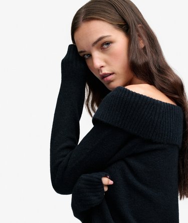 Jersey Bardot Knitted corte ajustado Image 2