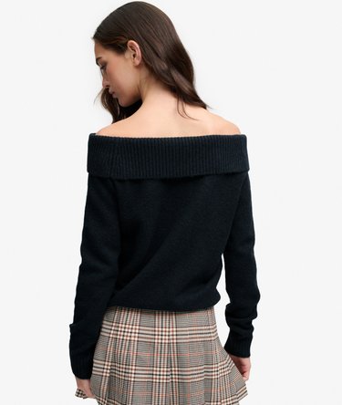 Jersey Bardot Knitted corte ajustado Image 5