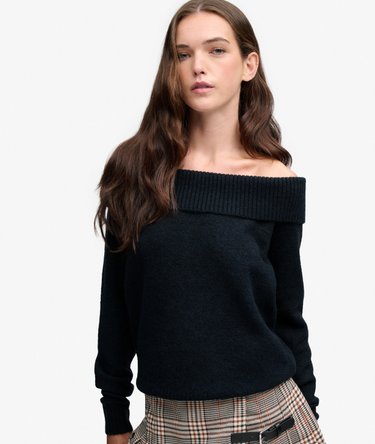 Jersey Bardot Knitted corte ajustado Image 1